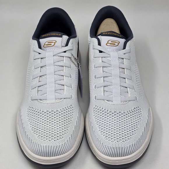 Skechers Corliss Dorset Mens Size 8.5 White Navy Blue Relaxed Fit Sneaker New - Picture 7 of 12